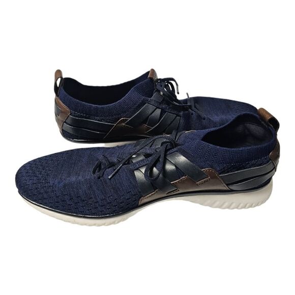 COLE HAAN Grand Motion Stitchlite Woven Sneaker Blue Black Brown - Size 11 - Picture 3 of 11